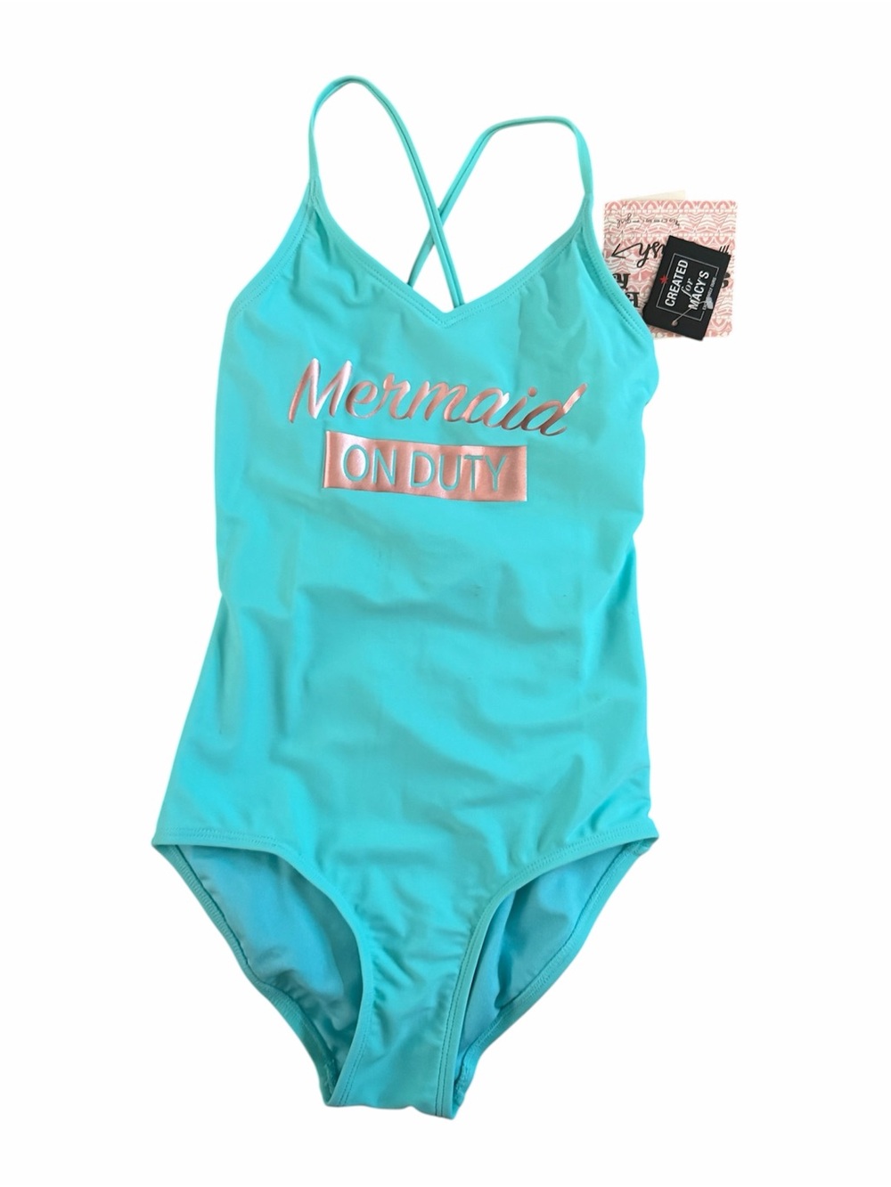 NWT- Turquoise "Mermaid On Duty" One-Piece Swimsuit